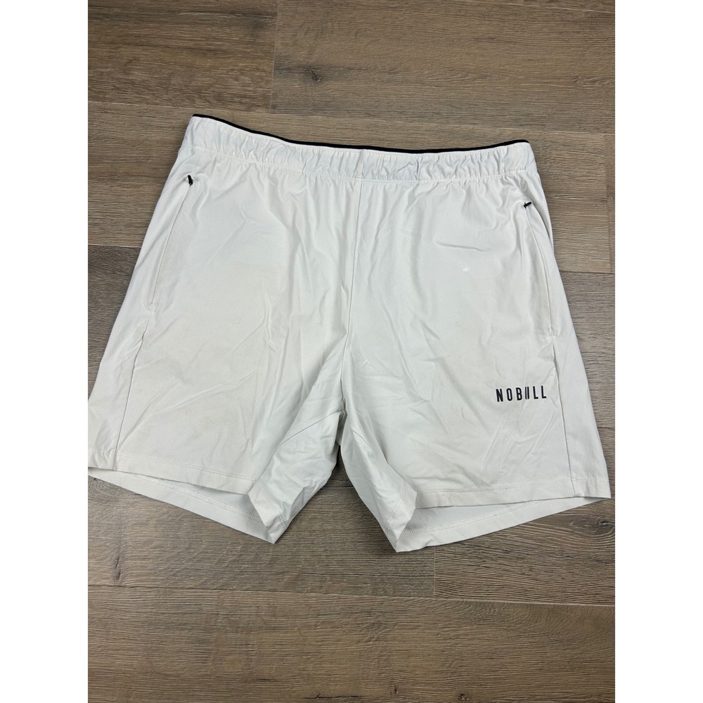 NOBULL Mens Lightweight Training Shorts Gray Large Zipper Pockets CrossFit Gym